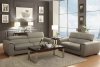 8534 Noemi Sofa in Light Grey Leather by Homelegance w/Options