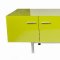 Green High Gloss Finish Modern TV Stand w/Doors & Drawers