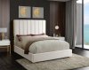 Becca Bed in Cream Velvet Fabric by Meridian w/Options