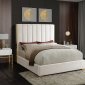 Becca Bed in Cream Velvet Fabric by Meridian w/Options