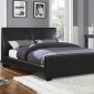 300250Q Upholstered Bed in Black Faux Leather by Coaster