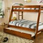 CM-BK358OAK Arizona Twin/Full Bunk Bed in Oak