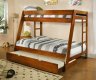 CM-BK358OAK Arizona Twin/Full Bunk Bed in Oak