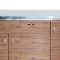 Franco Buffet in Walnut w/Glass Top by Whiteline Imports