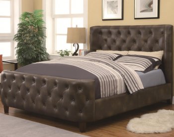 304249 Upholstered Bed by Coaster w/Button Tufting [CRB-300249]