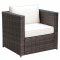 Ilona 3Pc Outdoor Patio Set CM-OS2136-Set13 in Ivory & Espresso