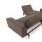 Begum Dark Brown or Sand Fabric Modern Sofa Bed w/Walnut Legs