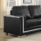 Perla Sofa CM6424BK in Black Breathable Leatherette w/Options