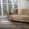 Phaselis Cream Two-Tone Living Room Storage Sleeper Sofa