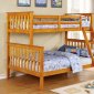 5200 Twin Over Full Bunk Bed in Honey Pine