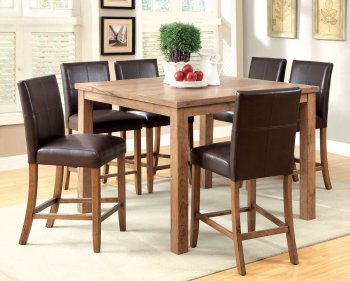 CM3555T-48 Sorrel II 7Pc Counter Height Dining Set in Rustic Oak [FADS-CM3555PT-48 Sorrel II]