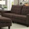 Nate Sofa 50250 in Chocolate Fabric by Acme w/Options