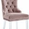 Miley Dining Chair 746 Set of 2 Pink Velvet Fabric by Meridian