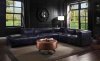 Birdie Modular Sectional Sofa 56595 Vintage Blue Leather by Acme