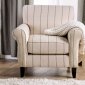 Begley Set of 2 Accent Chairs SM8300-CH-ST in Beige Stripes