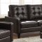 Nate 2Pc Sofa & Loveseat Set 50260 in Espresso Leather-Gel