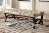 Marlena Bench 4768FA-1S in Purple Medallion by Homelegance