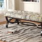 Marlena Bench 4768FA-1S in Purple Medallion by Homelegance