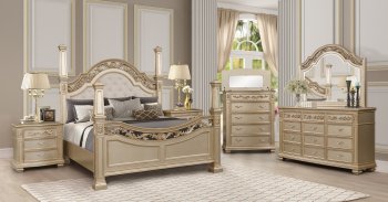 Valentina Bedroom Set 6Pc in Gold [ADBS-Valentina Gold]