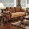 Tatum SM7615 Sofa Brown Leatherette &Tan Fabric w/Options