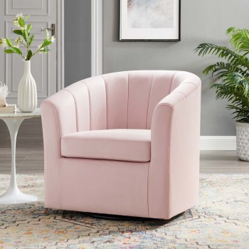 Prospect Swivel Chair Set of 2 in Pink Velvet by Modway [MWAC-4139 Prospect Pink]