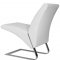 Fog Set of 2 Chairs in White Leatherette by Whiteline Imports