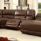 Blythe Motion Sectional Sofa 9606 in Brown by Homelegance