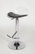 Chrome Metal Base & Black/Clear Seat Set of 2 Barstools