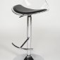 Chrome Metal Base & Black/Clear Seat Set of 2 Barstools