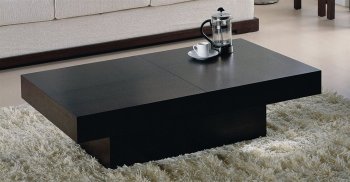 Nile Coffee Table by Beverly Hills in Wenge w/Storage [BHCT-Nile Rect]