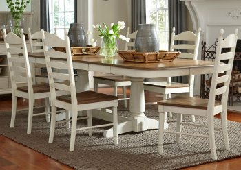 Springfield Dining Set 7Pc 278-CD-PS in Honey & Cream by Libert [LFDS-278-CD-PS-Springfield]