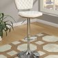 F1581 Set of 2 Bar Stools in White Leatherette by Poundex