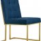 Victoria Dining Chair 715 Set of 2 Navy Linen Fabric - Meridian