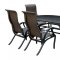 Chiara I Patio Table CM-OT2303-T in Black w/CM-OT2305-AC Chairs