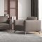 Malaga Chair 55002 in Taupe Leather by MI Piace