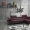 A761 Sectional Sofa in Maroon Leather by J&M