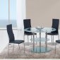 D79DT Dining Set 5Pc w/475DC Black Chairs by Global Furniture