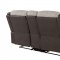 U4377 Motion Sofa & Loveseat Set Gray & Brown Fabric by Global