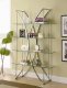 Chrome Finish Modern Shelf Unit w/Floating Style Glass