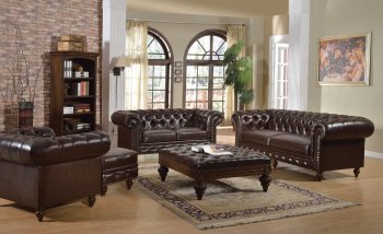 Shantoria Sofa 51315 in Dark Brown Bonded Leather by Acme [AMS-51315 Shantoria]