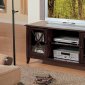 Dark Espresso Finish Contemporary TV Stand w/Storage Cabinets