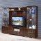 AV291-55 Wall Unit in Dark Figured Sycamore by Pantek w/Options