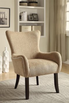 902503 Accent Chair Set of 2 in Sand Chenille Fabric by Coaster [CRCC-902503]