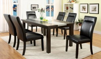 Leonard I CM3416T Dining Table in Dark Walnut w/Optional Chairs [FADS-CM3416-T-Leonard I]