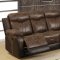 U2015 Motion Sectional Sofa in Brown Fabric & PVC by Global