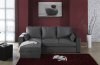 Dark Grey Microfiber Upholstery Modern Sectional Couch w/Storage