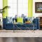 Salvatore Sofa SM2280 in Lapis Blue Velvet Fabric w/Options