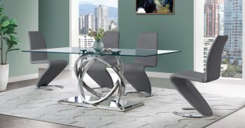 D1813DT Dining Table by Global w/Optional D9002DC Gray Chairs [GFDS-D1813DT-D9002DC-GR]