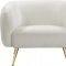 Harlow Sofa 685 in Cream Velvet Fabric by Meridian w/Options