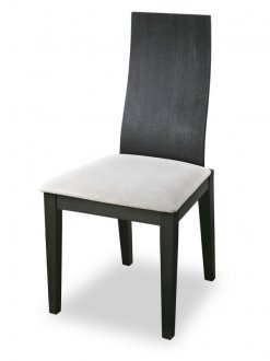 Two Pairs of Modern Dining Chairs With Microfiber Upholstery